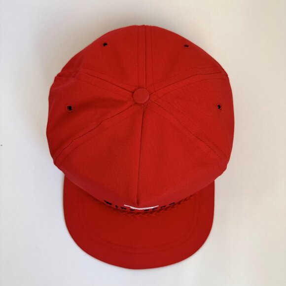 Vintage Wind Song Hat with Rope La Mode Leather Adjustable Strap Cap Made in USA - Picture 3 of 10